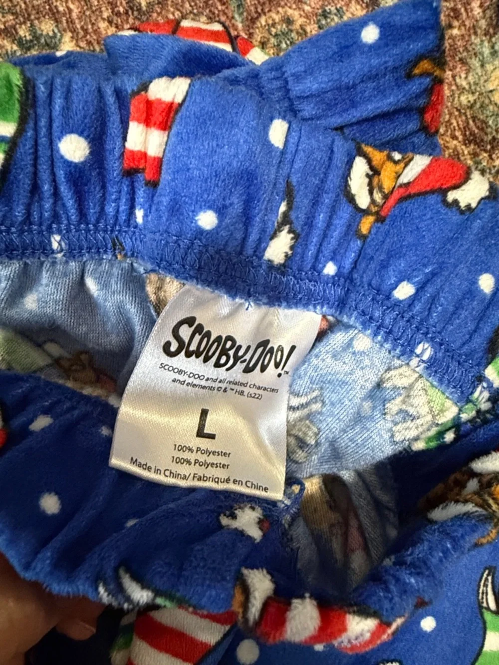 Blue Holiday Character Print Men's Lounge Joggers - Picture 3 of 3